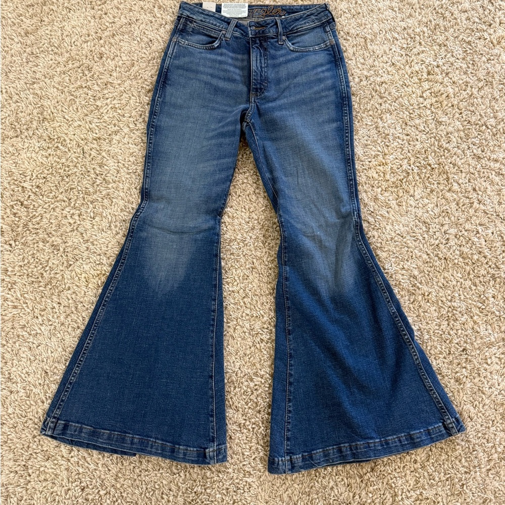 Women's Dark Blue Flared Denim Jeans